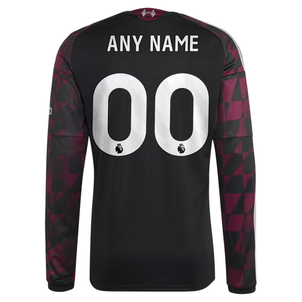 Liverpool Official-Adidas 2026/27 Third Replica Custom Long Sleeve Jersey - Black