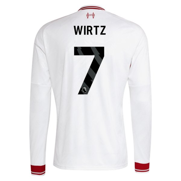 Florian Wirtz Liverpool Official-Adidas 2026/27 Away Replica Long Sleeve Jersey - White