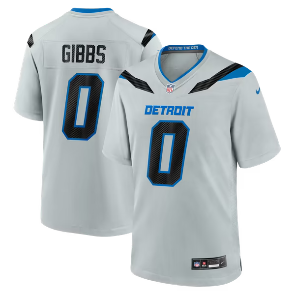 Jahmyr Gibbs Detroit Lions Official-Nike 2026 Rivalries Collection Game Jersey - Silver