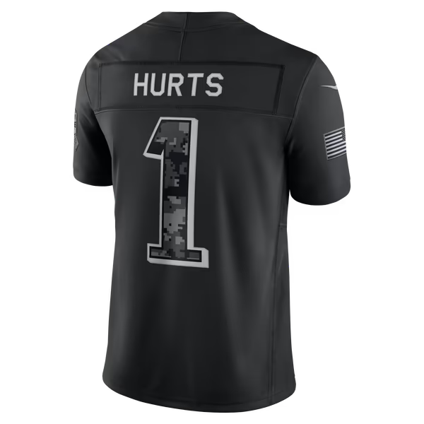 Jalen Hurts Philadelphia Eagles Official-Nike 2026 Salute to Service Stitched Limited Jersey - Black
