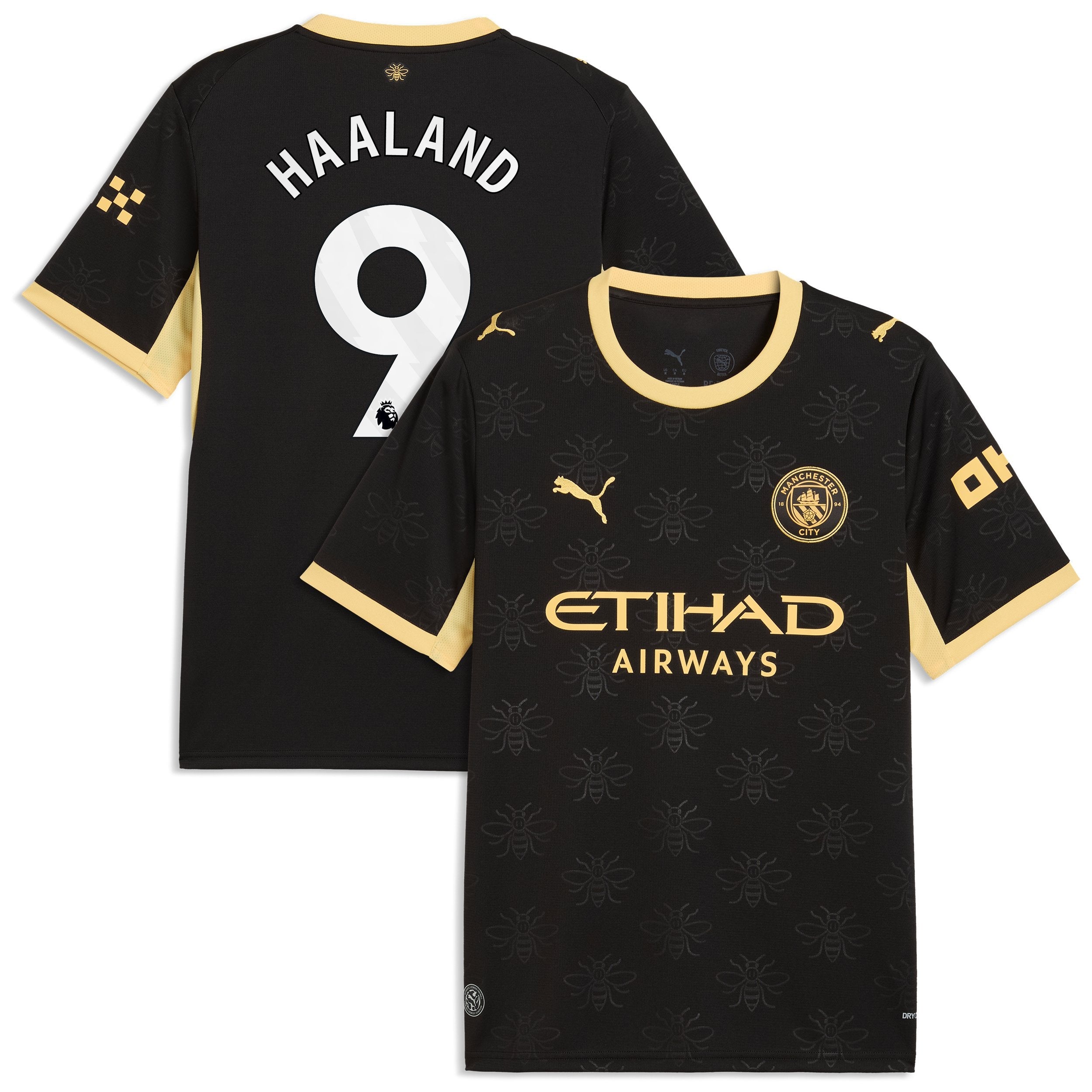 Erling Haaland Manchester City Official-Puma 2026/27 Away Replica Jersey - Black
