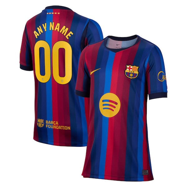 Official-nike Barcelona 2026/27 Home Stadium Replica Custom Youth Jersey Red