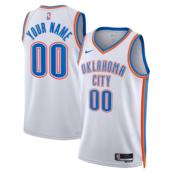 Teams Fans Shop Nike Unisex Oklahoma City Thunder Swingman Custom Jersey White