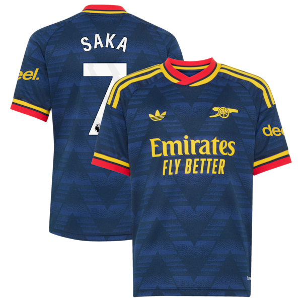 Bukayo Saka Arsenal Official-Adidas Youth 2026/27 Away Replica Jersey - Navy