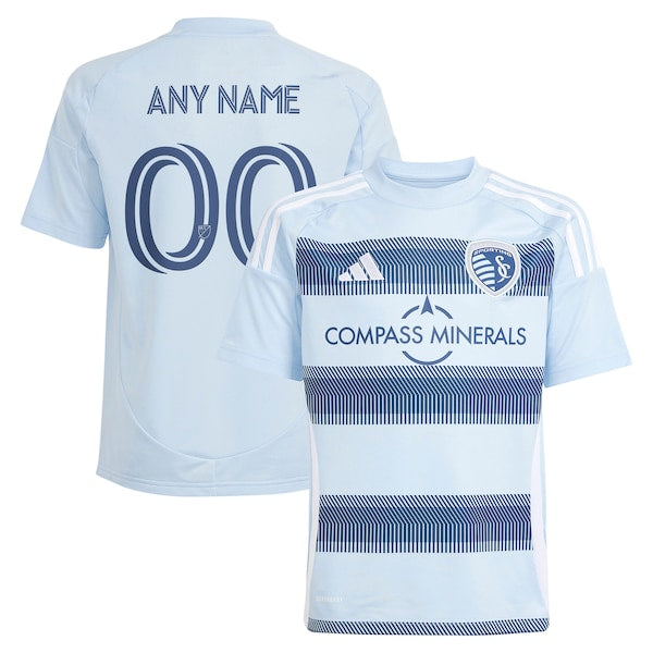 Official-Adidas Sporting Kansas City Youth 2025 One KC Replica Custom Jersey Light Blue