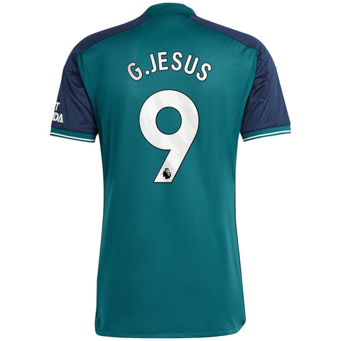 Gabriel Jesus Arsenal adidas 2023/24 Third Player Jersey - Green