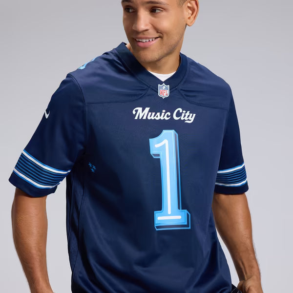 Cameron Ward Tennessee Titans Official-Nike 2026 Rivalries Collection Game Jersey - Navy