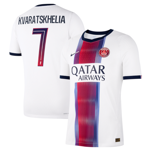 Khvicha Kvaratskhelia Paris Saint-Germain Official-nike 2026/27 Away Match Authentic Jersey - White