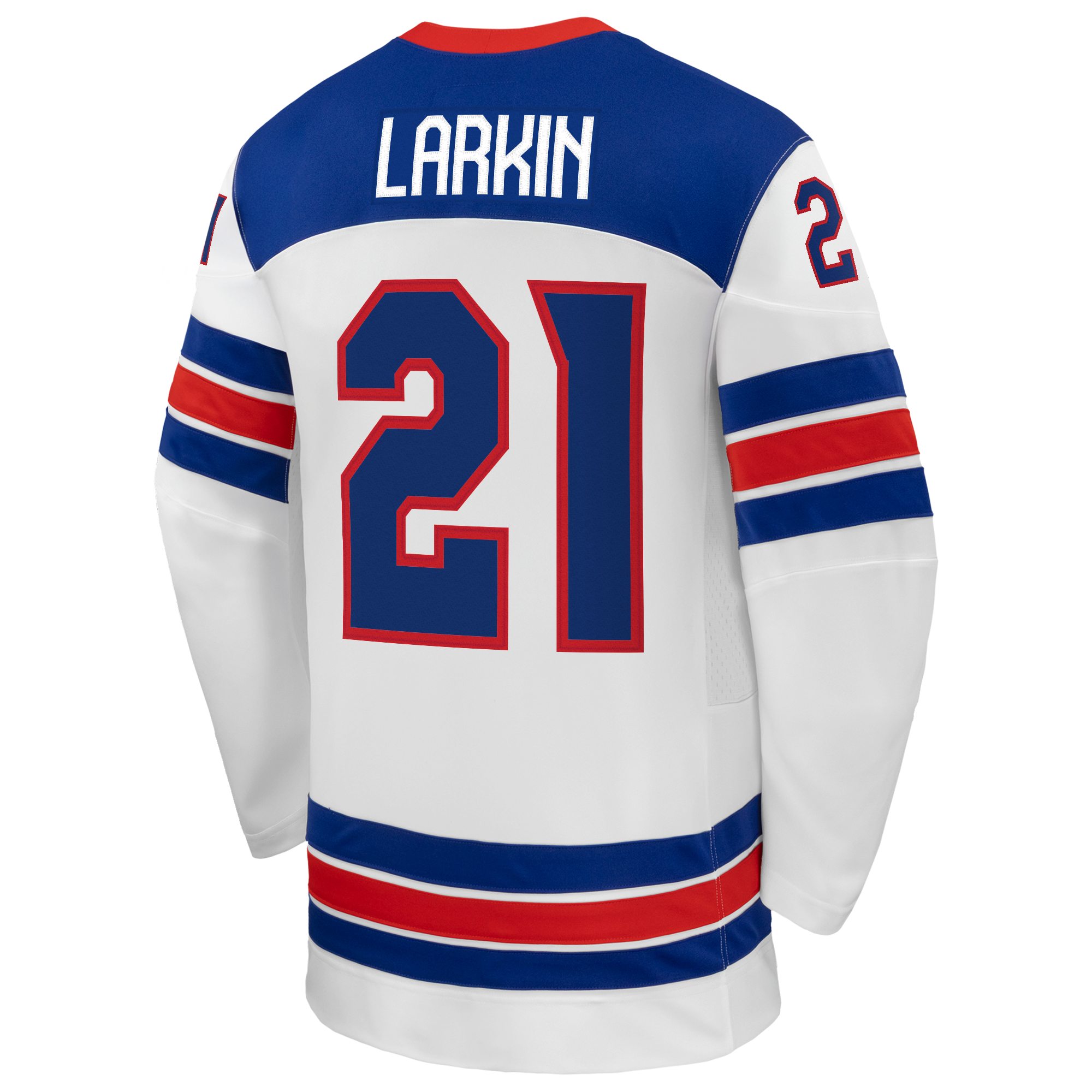 Teams Fans Shop Dylan Larkin Nike US Hockey 2026 Away Replica Jersey - White