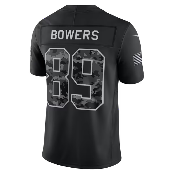 Brock Bowers Las Vegas Raiders Official-Nike 2026 Salute to Service Stitched Limited Jersey - Black