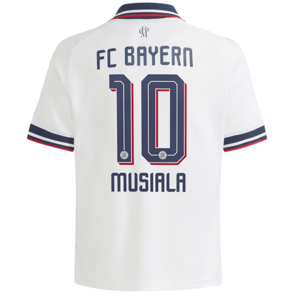 Jamal Musiala Bayern Munich Official-Adidas Youth 2026/27 Away Replica Jersey - White