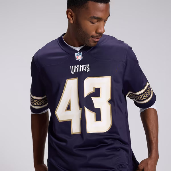 Andrew Van Ginkel Minnesota Vikings Official-Nike 2026 Rivalries Collection Game Jersey - Purple