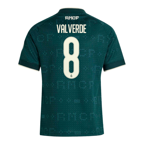 Federico Valverde Real Madrid Official-Adidas Youth 2026/27 Away Replica Jersey - Green