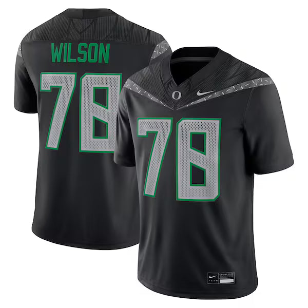 Gernorris Wilson Oregon Ducks Official-Nike Home Game Jersey - Black