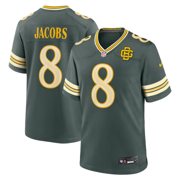 Josh Jacobs Green Bay Packers Official-Nike 2026 Rivalries Collection Game Jersey - Green