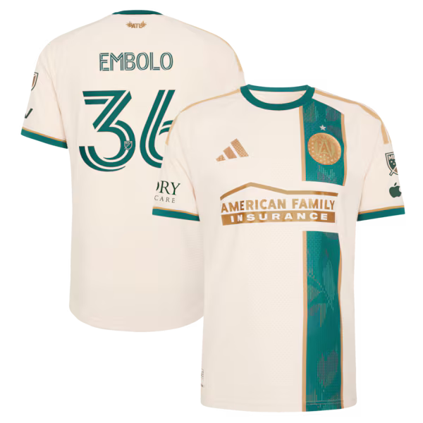 Breel Embolo Atlanta United FC Official-Adidas 2026 Spirit of '96 On-Field Authentic Patch Jersey - Tan