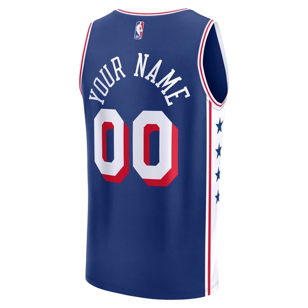 Teams Fans Shop Philadelphia 76ers Fanatics Fast Break Custom Jersey Icon Blue