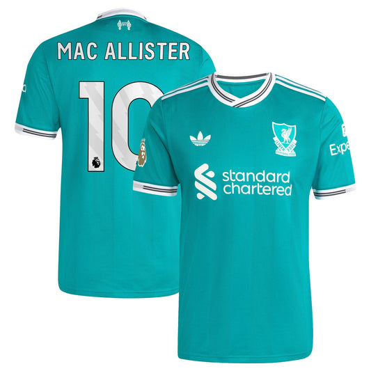Alexis Mac Allister Liverpool  Third Player Jersey   Green 2025–26 Premium Fan Edition Soccer Jersey - Green