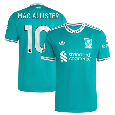Alexis Mac Allister Liverpool  Third Player Jersey   Green 2025–26 Premium Fan Edition Soccer Jersey - Green