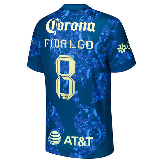 Álvaro Fidalgo Club America Nike 2024/25 Shirt Away Player Jersey - Blue
