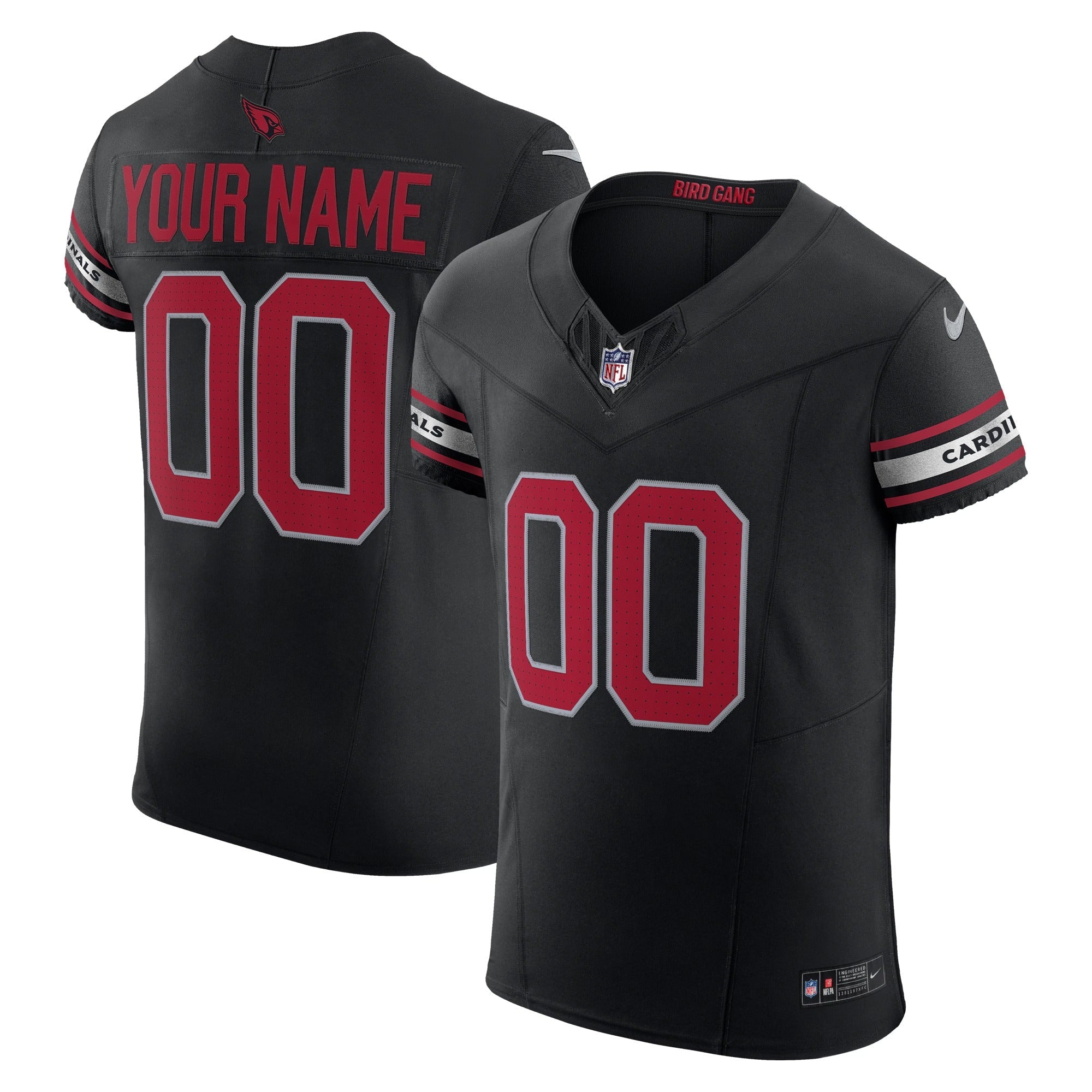 Arizona Cardinals Official-Nike Vapor F.U.S.E. Elite Custom Jersey - Black