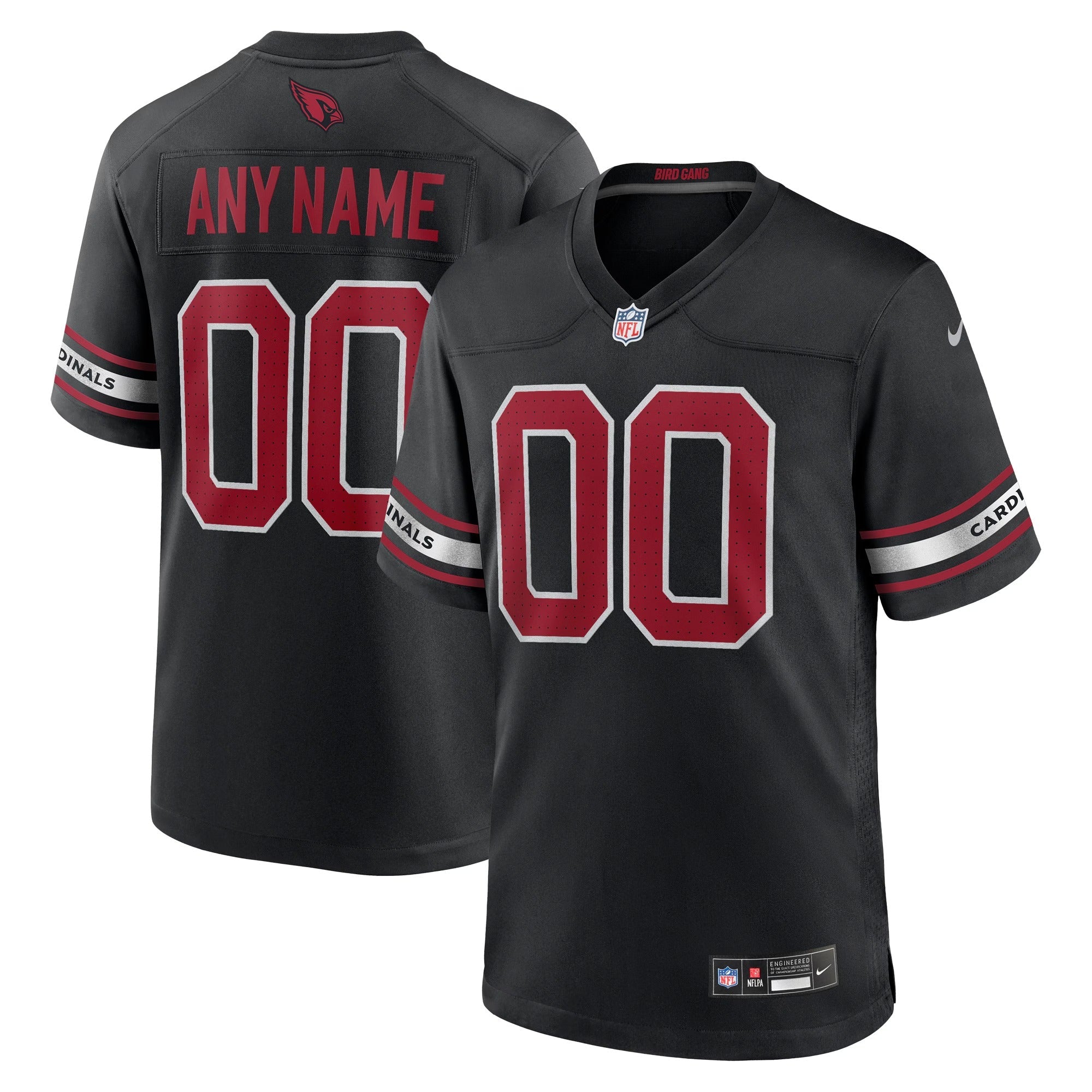 Arizona Cardinals Official-Nike Alternate Custom Game Jersey - Black