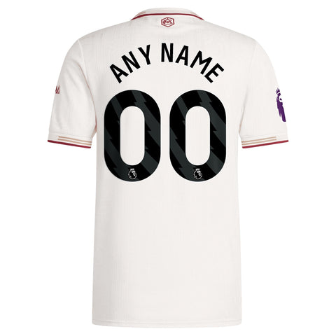 Arsenal adidas 2025/26 Third Custom Jersey - White