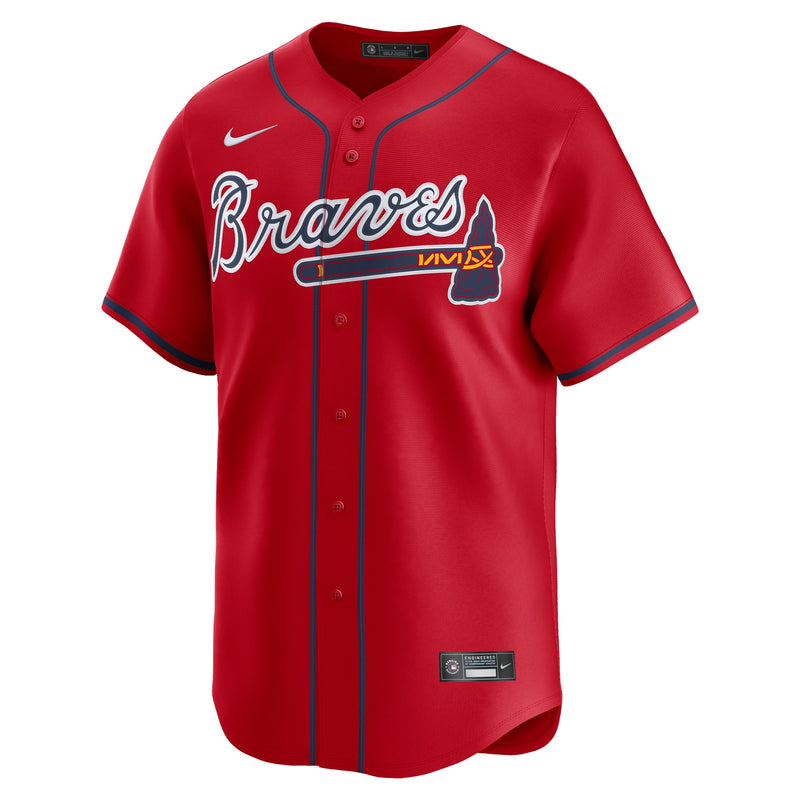 Atlanta Braves Nike Alternate Limited Custom Jersey – Red