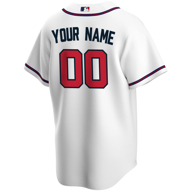 Atlanta Braves Nike Home Custom Jersey - White