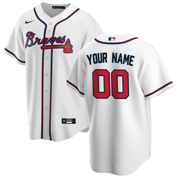 Atlanta Braves Nike Home Custom Jersey - White