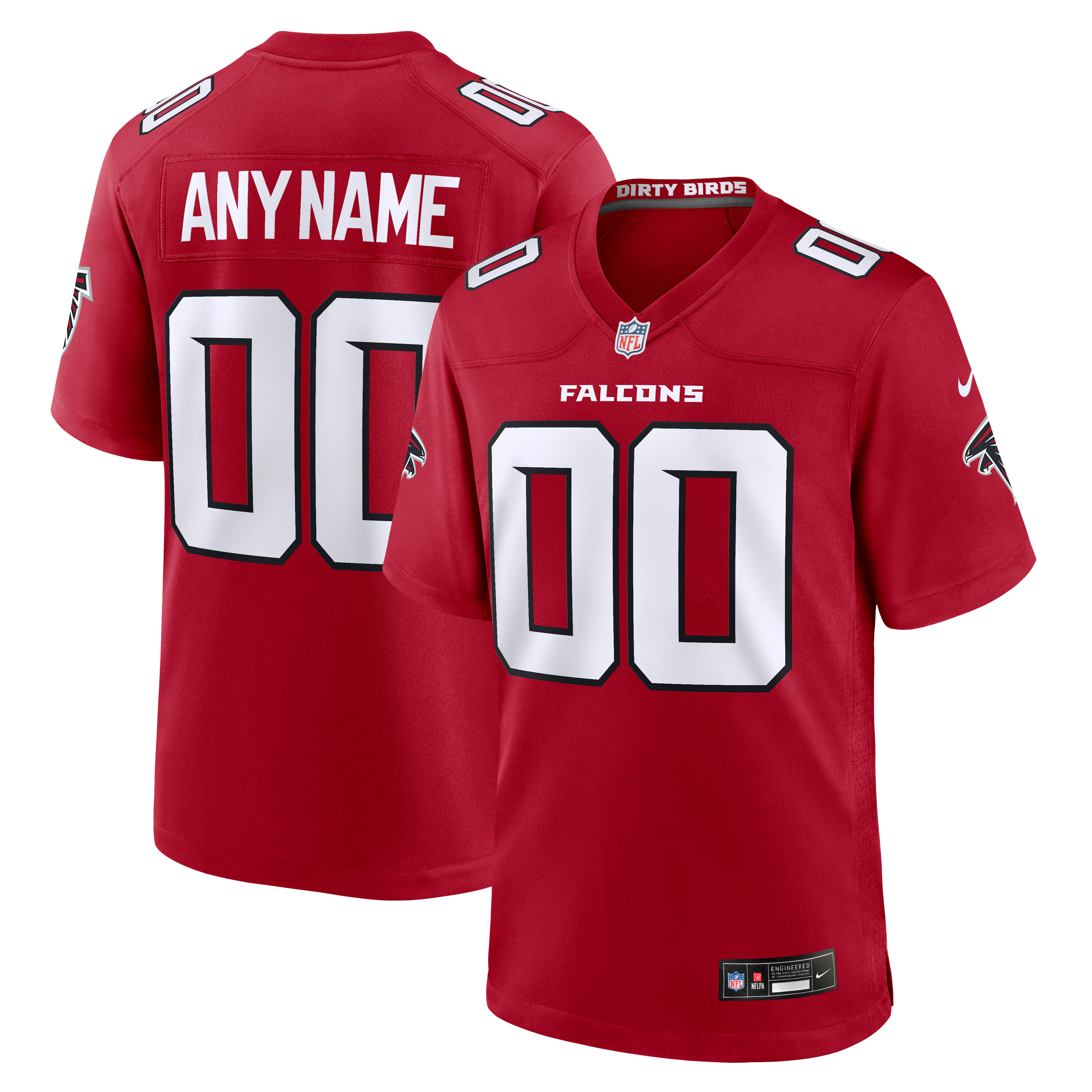 Atlanta Falcons Official-Nike Custom Game Jersey - Red