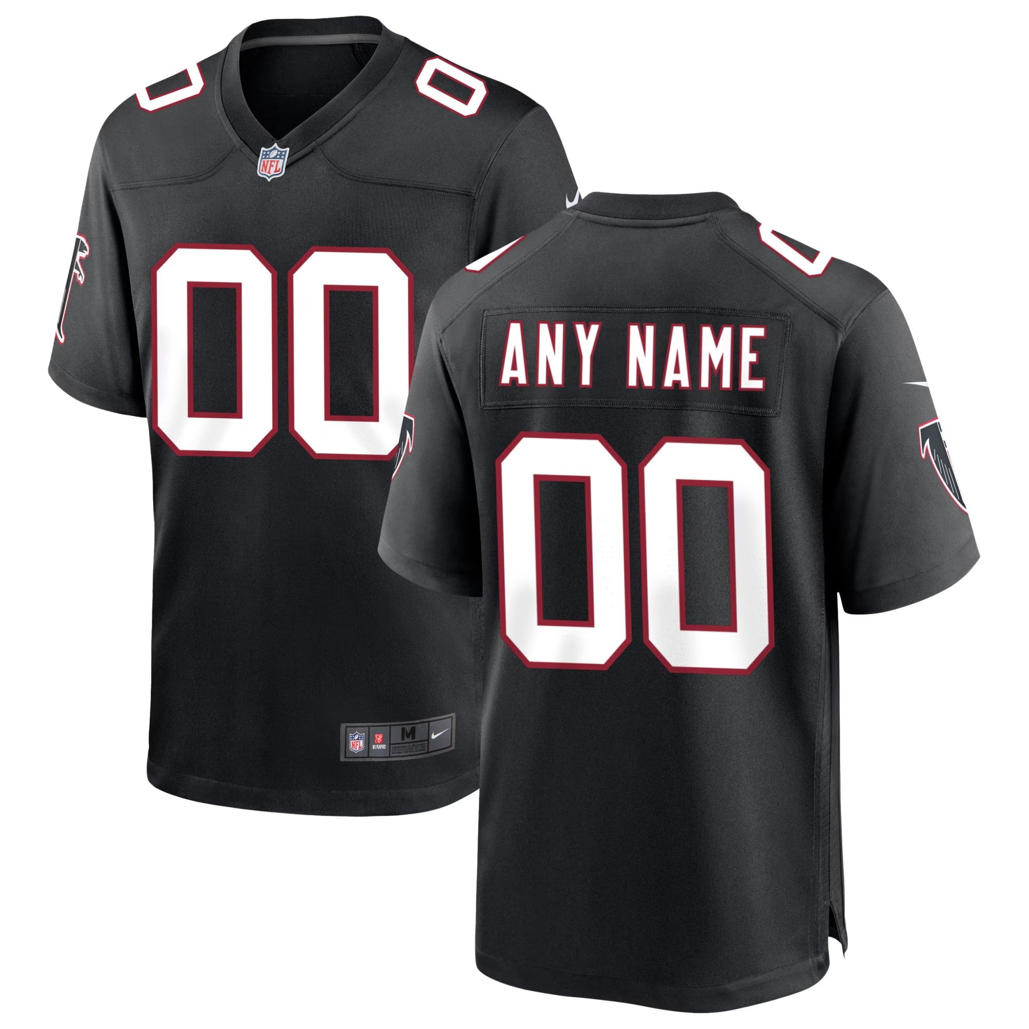 Atlanta Falcons Official-Nike Throwback Custom Game Jersey - Black