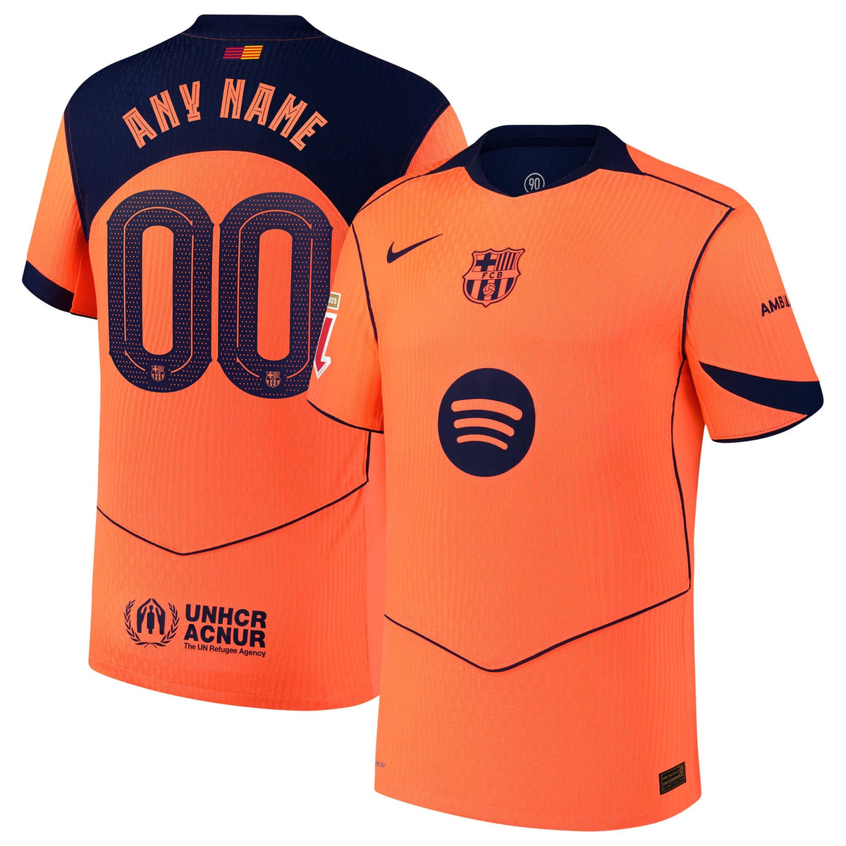 Barcelona  Third Custom Jersey   Orange 2025–26 Premium Fan Edition Soccer Jersey - Orange