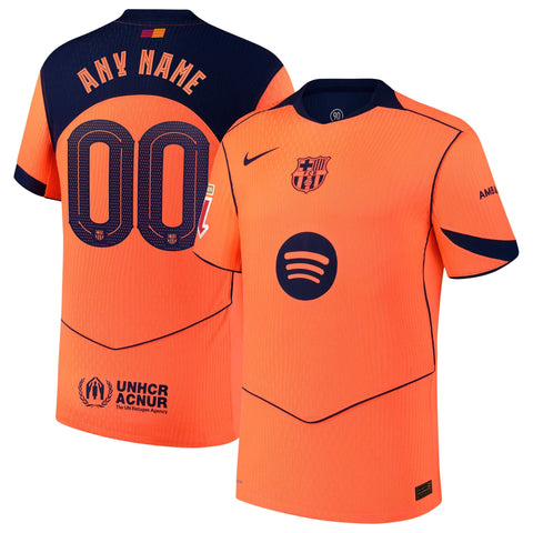 Barcelona  Third Custom Jersey   Orange 2025–26 Premium Fan Edition Soccer Jersey - Orange