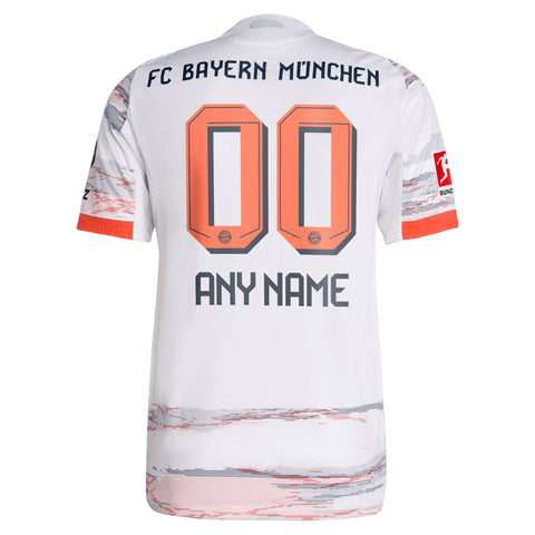 Bayern Munich  Away Custom Jersey   White 2025–26 Premium Fan Edition Soccer Jersey - White