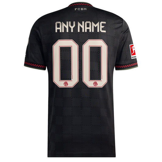 Bayern Munich  Third Custom Jersey   Black 2025–26 Premium Fan Edition Soccer Jersey - Black