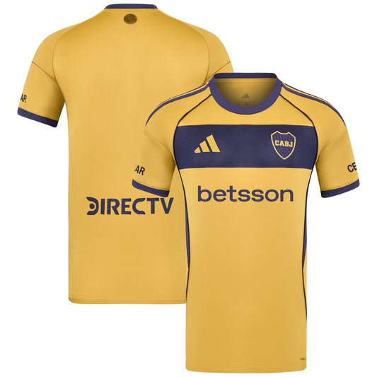 Boca Juniors  Away Custom Jersey   Yellow 2025–26 Premium Fan Edition Soccer Jersey - Yellow