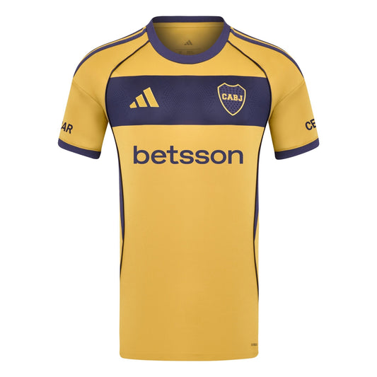 Boca Juniors  Away Custom Jersey   Yellow 2025–26 Premium Fan Edition Soccer Jersey - Yellow