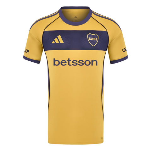 Boca Juniors  Away Custom Jersey   Yellow 2025–26 Premium Fan Edition Soccer Jersey - Yellow