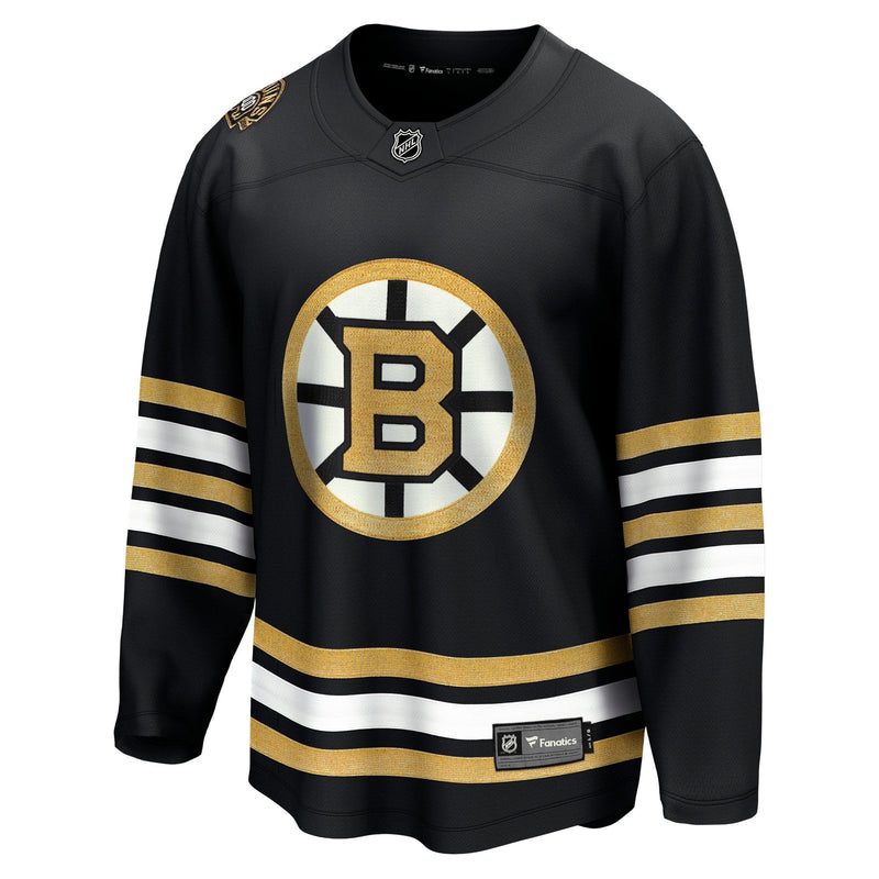 Boston Bruins Fanatics Breakaway Home Anniversary Custom Jersey