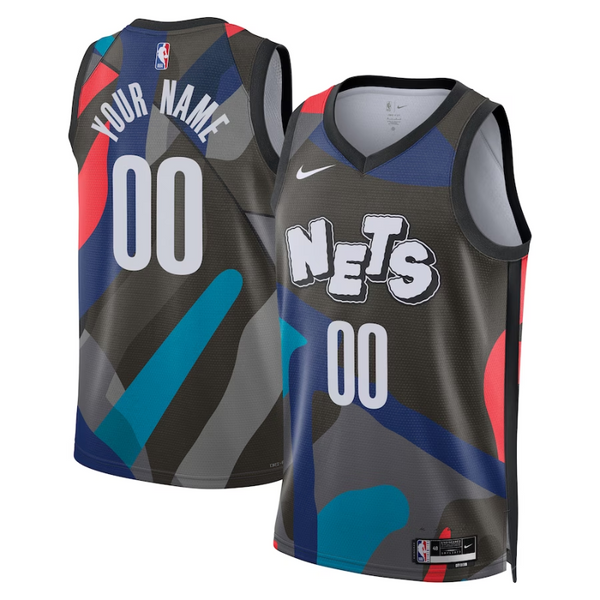 Brooklyn Nets Unisex 2023/24 Custom Swingman Jersey - Black - City Edition