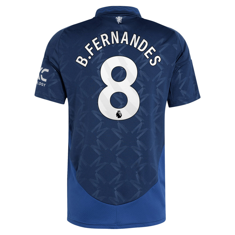 Bruno Fernandes Manchester United adidas 2024/25 Away Player Jersey - Navy