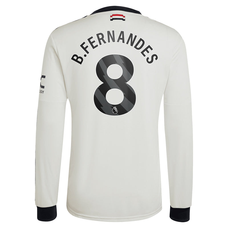 Bruno Fernandes Manchester United adidas Shirt 2024/25 Third Long Sleeve Jersey - Cream