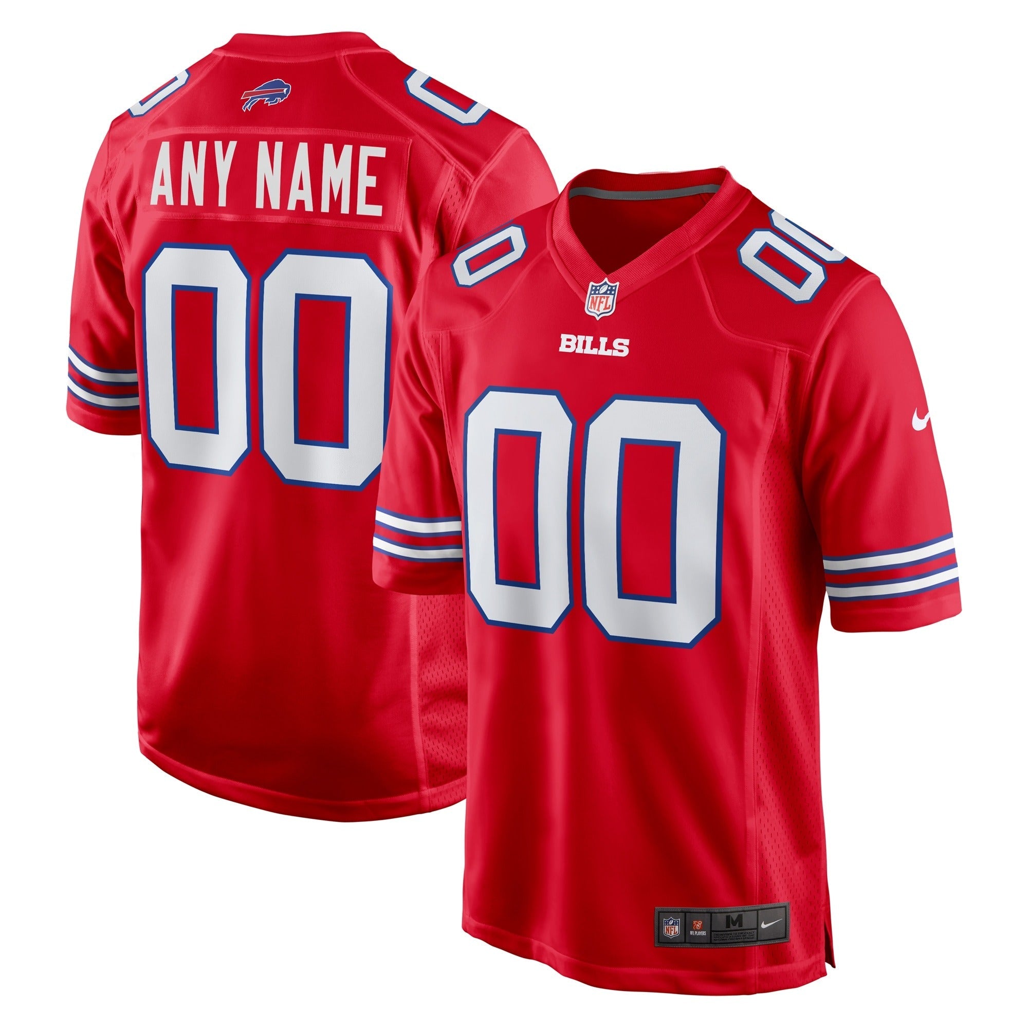 Buffalo Bills Official-Nike Alternate Custom Game Jersey - Red