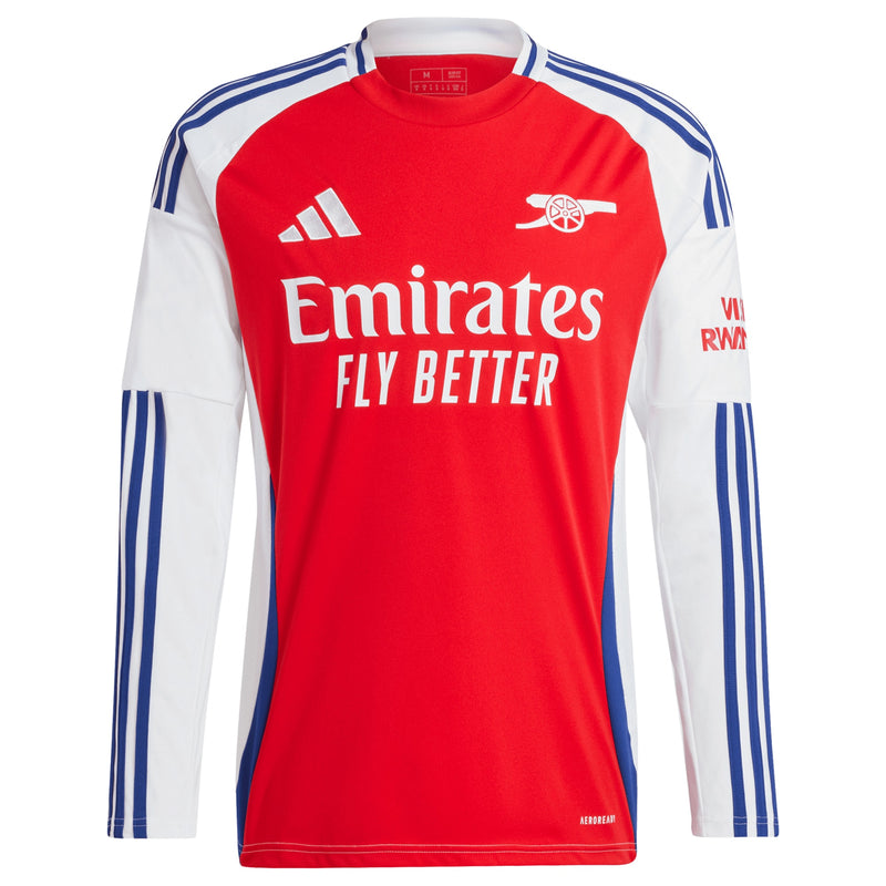 Bukayo Saka 7 Arsenal adidas 2024/25 Home Long Sleeve  Player Jersey – Red