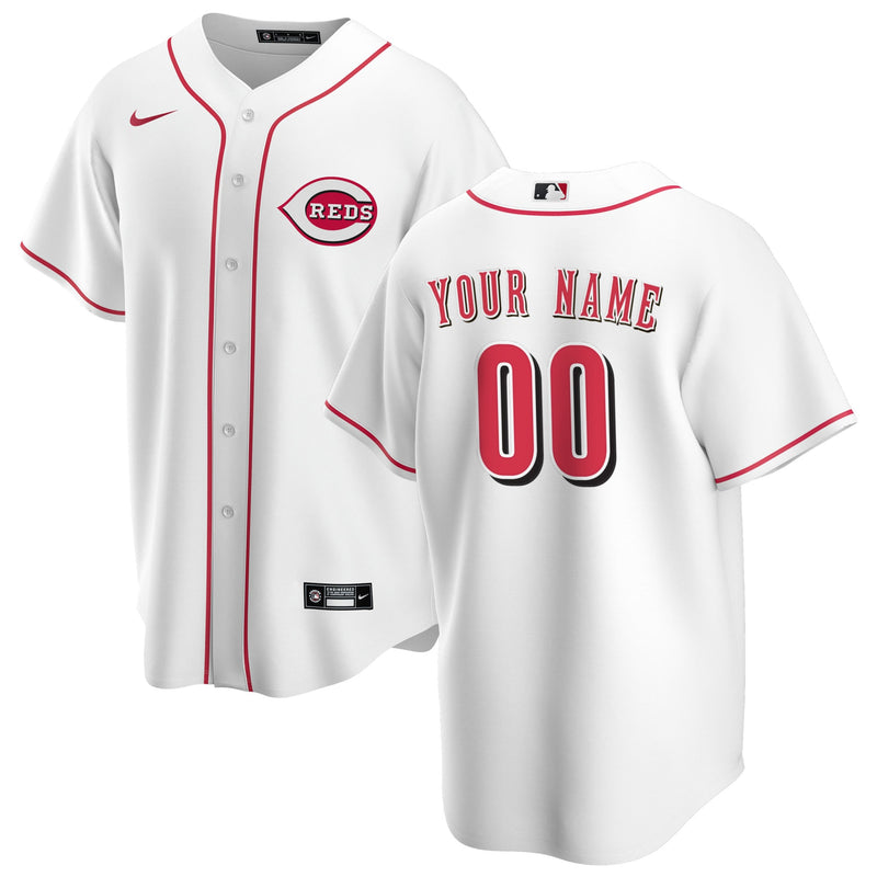 Cincinnati Reds Nike Home Custom Jersey - White