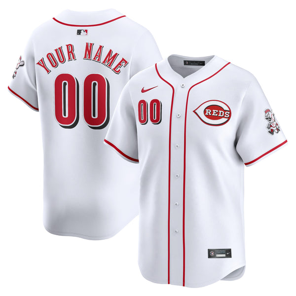 Cincinnati Reds Nike Home Limited Custom Jersey - White