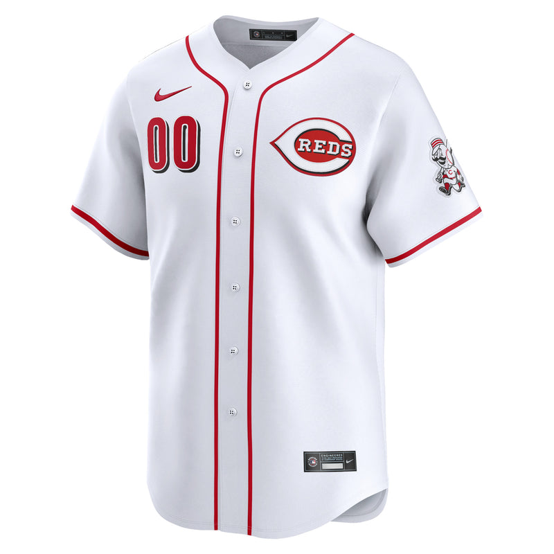 Cincinnati Reds Nike Home Limited Custom Jersey - White