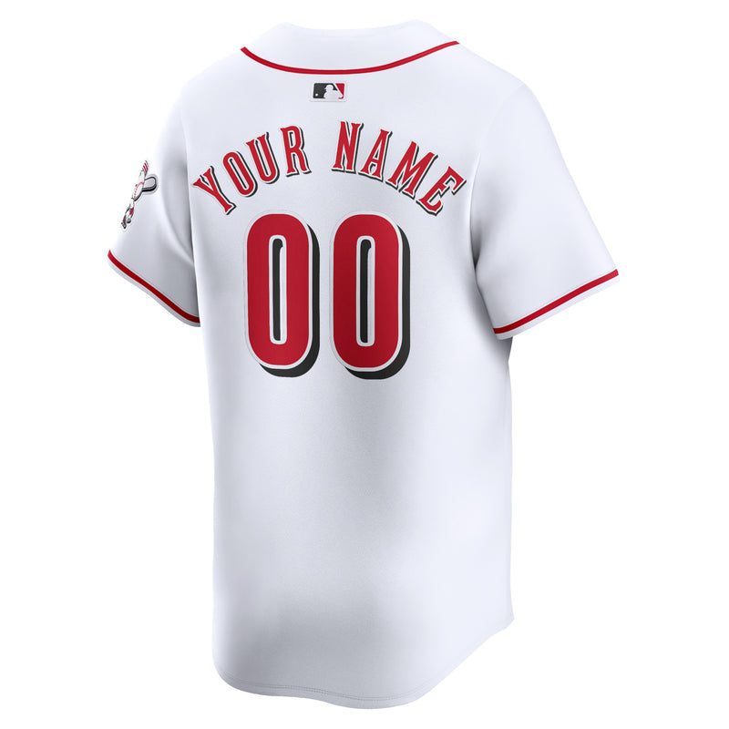 Cincinnati Reds Nike Home Limited Custom Jersey - White