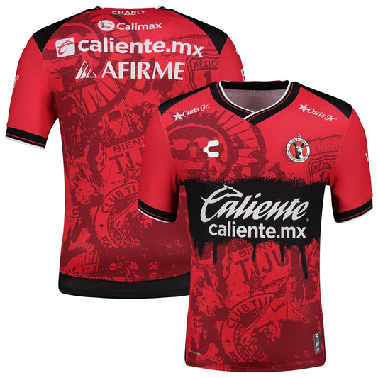 Club Tijuana Charly  Home Authentic Jersey   Red 2025–26 Premium Fan Edition Soccer Jersey - Red